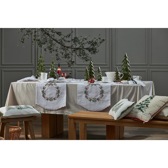Подушка декоративная с вышивкой Christmas tree из коллекции New Year Essential, 30х45 см, Tkano, изображение 10