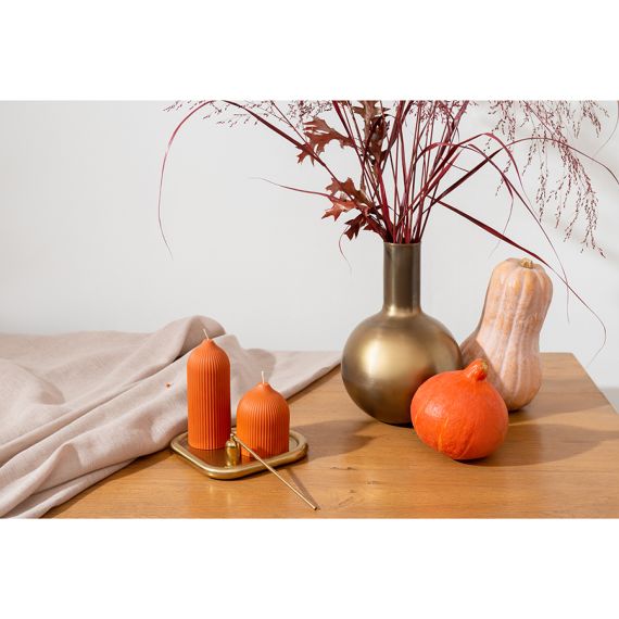 Свеча декоративная оранжевого цвета из коллекции Edge, 16,5см, Tkano, изображение 2