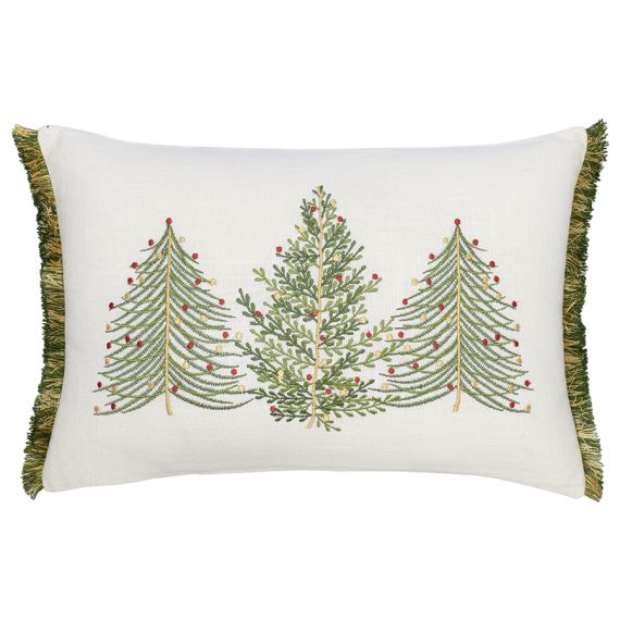 Подушка декоративная с вышивкой Christmas tree из коллекции New Year Essential, 30х45 см, Tkano