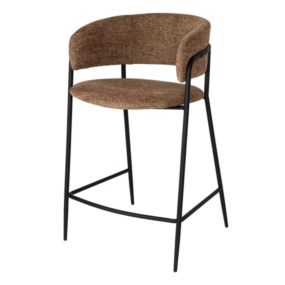 Стул полубарный Helning, мягкий шенилл, светло-коричневый, Bergenson Bjorn