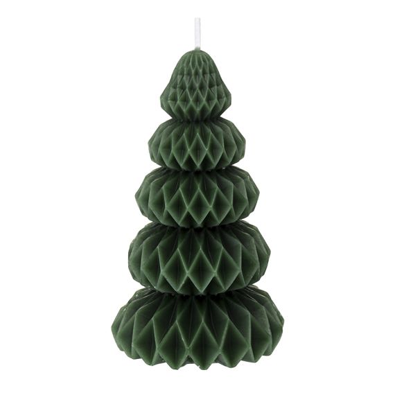 Свеча декоративная Origami зеленого цвета из коллекции New Year Essential, 19 см, Tkano