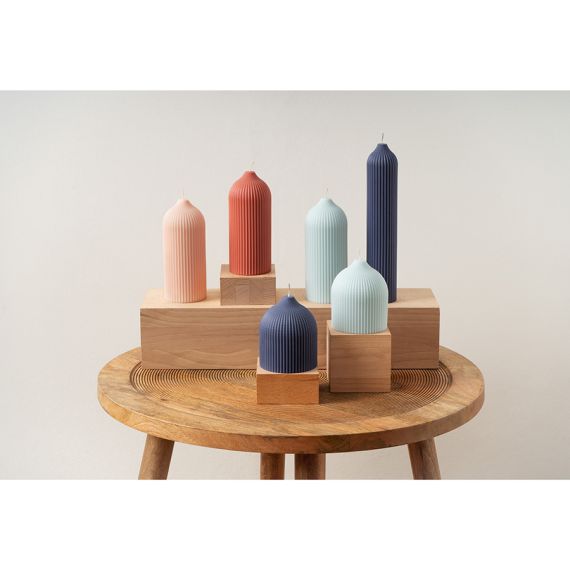 Свеча декоративная синего цвета из коллекции Edge, 25,5 см, Tkano, изображение 6