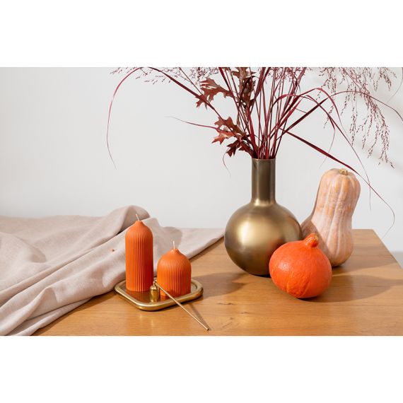 Свеча декоративная оранжевого цвета из коллекции Edge, 10,5см, Tkano, изображение 4