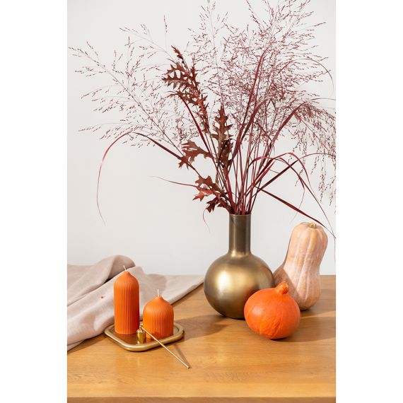Свеча декоративная оранжевого цвета из коллекции Edge, 16,5см, Tkano, изображение 4