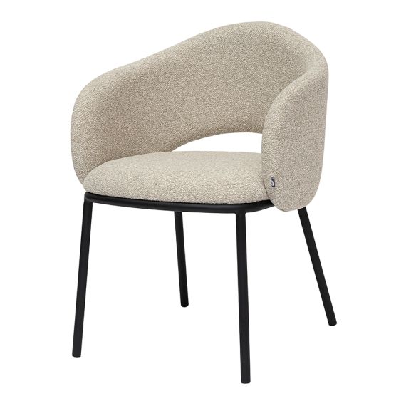 Стул Coastal, букле, крем-брюле/черный, Bergenson Bjorn