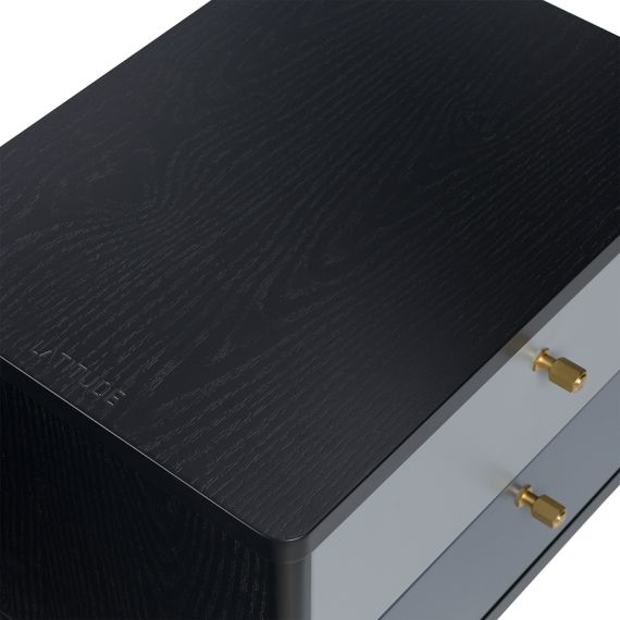 Тумба прикроватная Saga, Hordur, 55х40х50 см, черная, LATITUDE, изображение 16