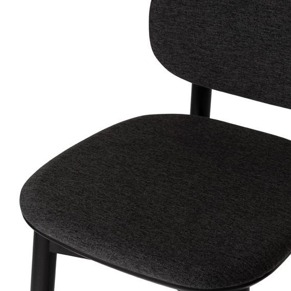 Стул барный с обивкой Saga, рогожка, темно-серый, LATITUDE, изображение 4