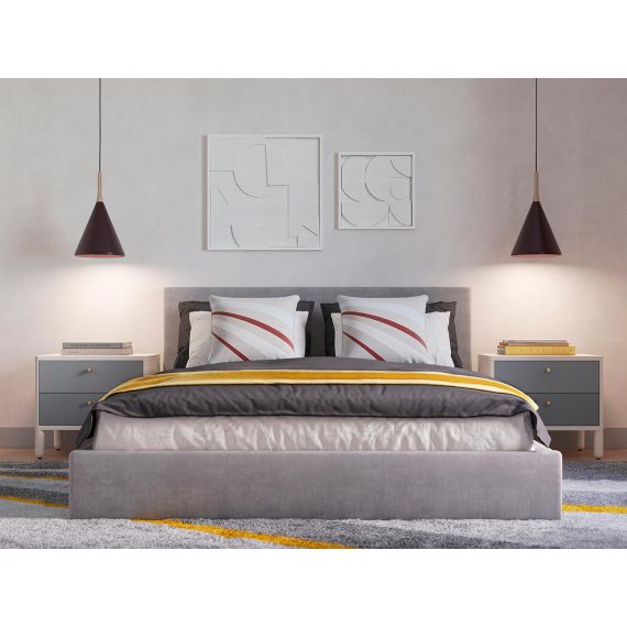 Тумба прикроватная Saga, Hordur, 55х40х50 см, белая, LATITUDE, изображение 8