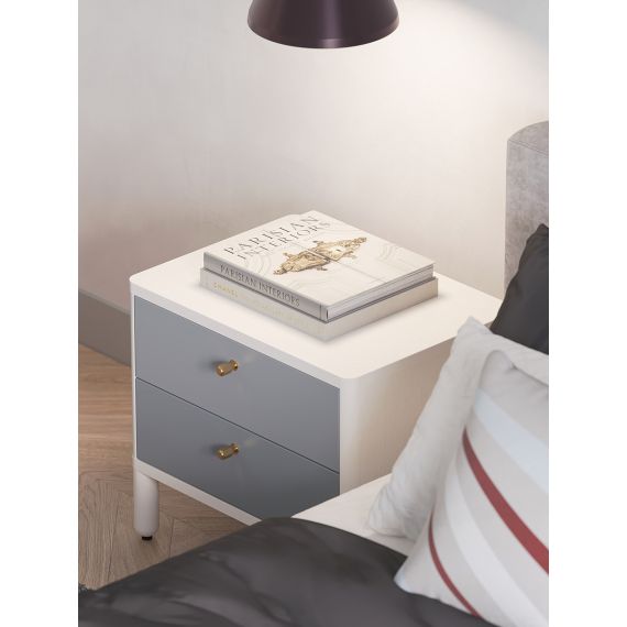 Тумба прикроватная Saga, Hordur, 55х40х50 см, белая, LATITUDE, изображение 10