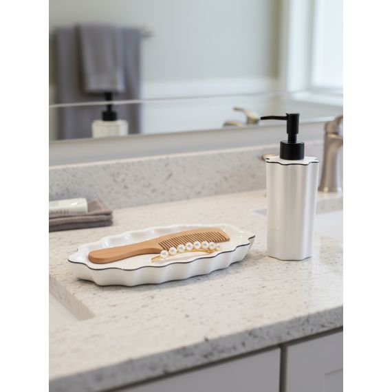 Подставка для ванных принадлежностей Camellia, белая, Bergenson Bjorn Bath, изображение 3