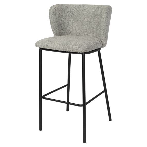 Стул барный Foggy, букле, серый, Bergenson Bjorn