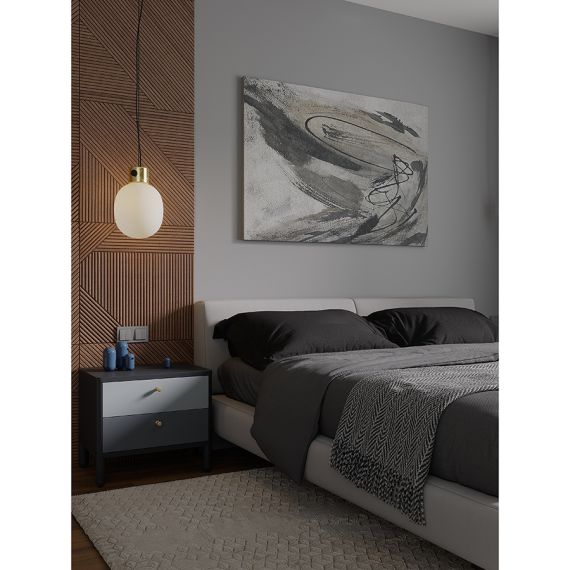 Тумба прикроватная Saga, Hordur, 55х40х50 см, черная, LATITUDE, изображение 7