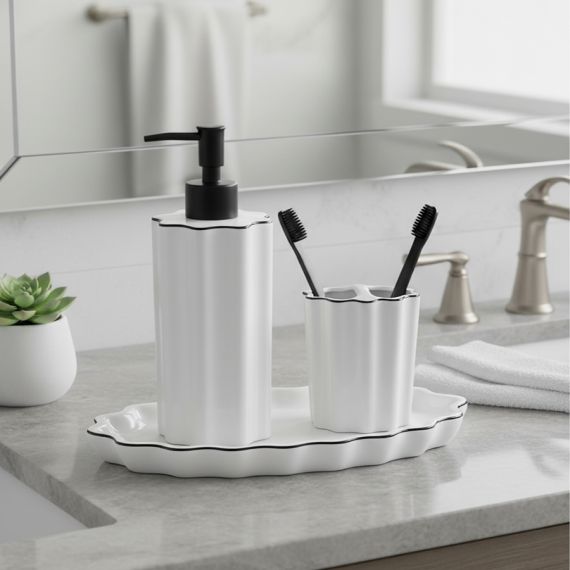 Диспенсер для жидкого мыла Camellia, белый, Bergenson Bjorn Bath, изображение 3