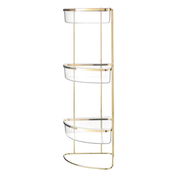 Полка напольная трехъярусная угловая Siv, золотистая, Bergenson Bjorn, изображение 5