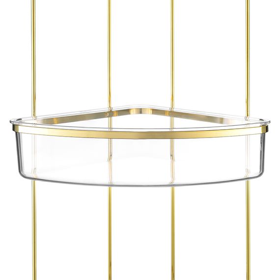 Полка напольная трехъярусная угловая Siv, золотистая, Bergenson Bjorn, изображение 7