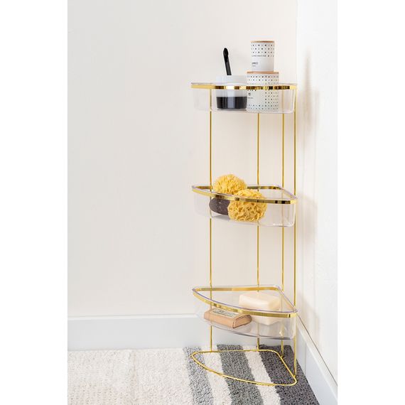 Полка напольная трехъярусная угловая Siv, золотистая, Bergenson Bjorn, изображение 3