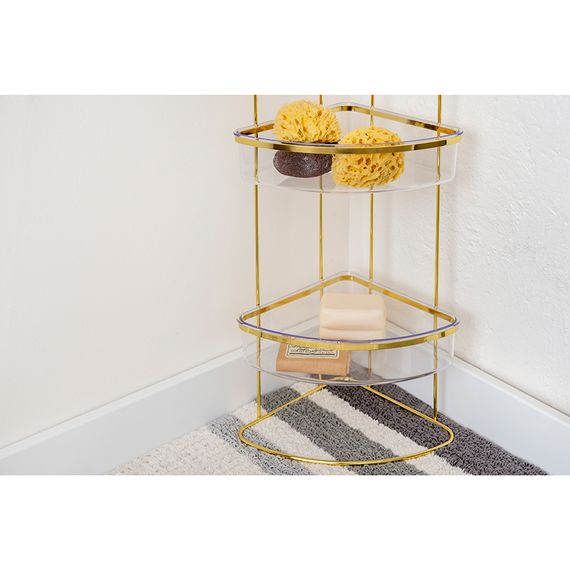 Полка напольная трехъярусная угловая Siv, золотистая, Bergenson Bjorn, изображение 4
